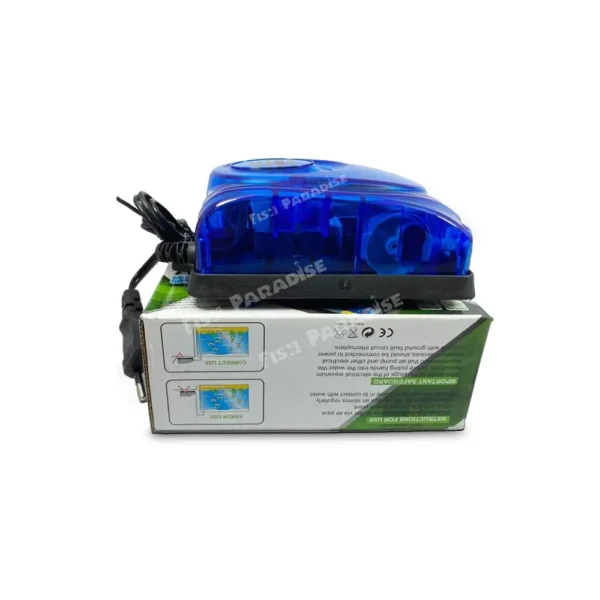 Air Pump (Double Output Full Set) - Fish Tank Double Nozzle Oxygen Air Pump with Air Bubbling Ston