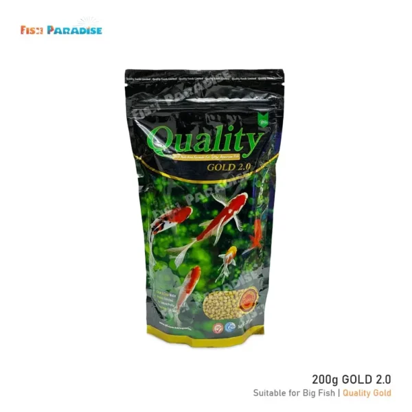 od, GOLD 2.0 (1) Quality Gold 2.0 Fish Food 200gm (2.0 for Big Fish) Aquarium Fish Food.